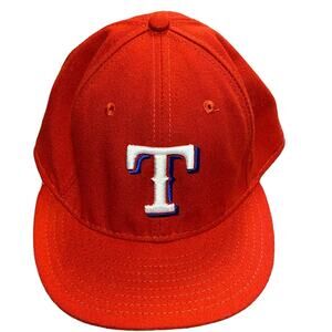 Texas Rangers Mens 7 3/4 Red Hat/Cap from New Era Official On-Field
